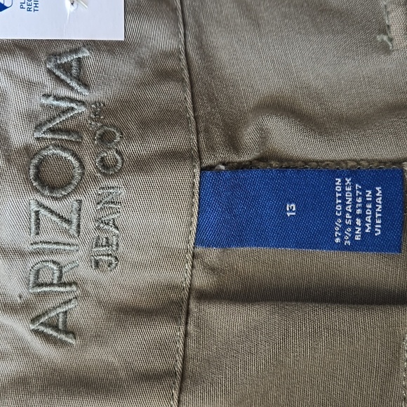 Arizona Jean Company Hi-Rise Straight Olive Green Pants - Picture 7 of 7